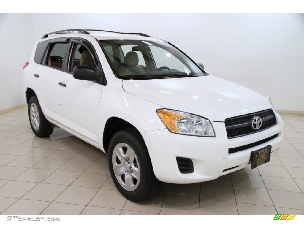 2009 RAV4 4WD - Super White / Sand Beige photo #1