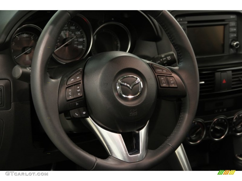 2013 Mazda CX-5 Touring AWD Black Steering Wheel Photo #86006505