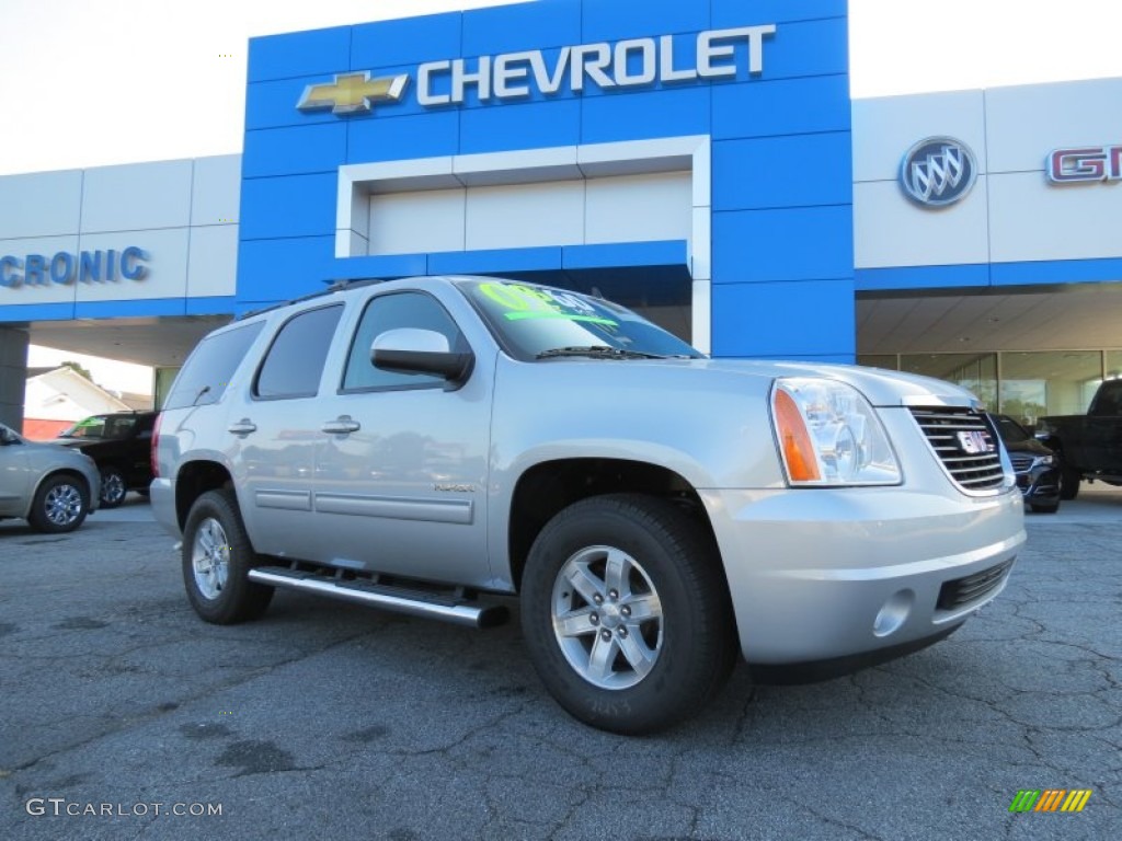 2013 Yukon SLT - Quicksilver Metallic / Ebony photo #1