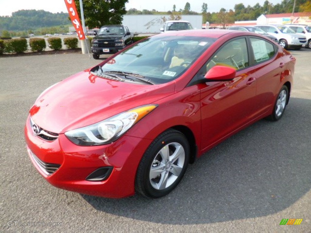 2013 Elantra GLS - Red / Beige photo #3