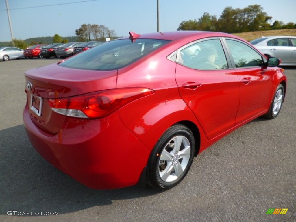 2013 Elantra GLS - Red / Beige photo #7