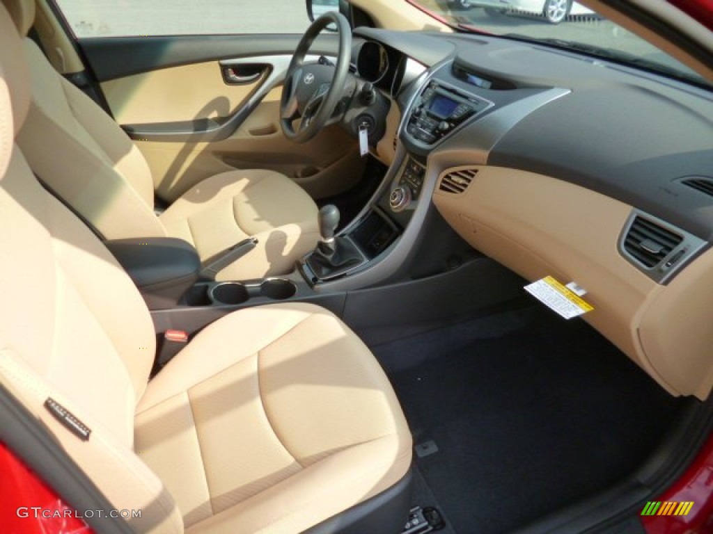 2013 Elantra GLS - Red / Beige photo #10