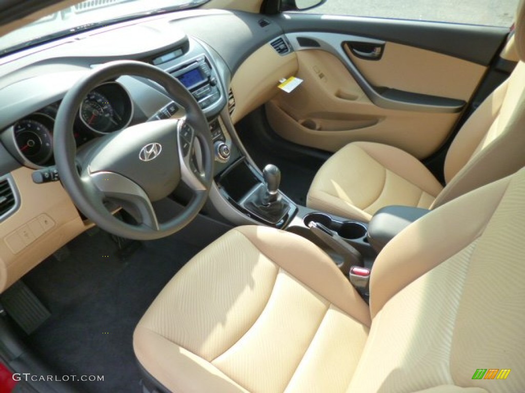 2013 Elantra GLS - Red / Beige photo #16