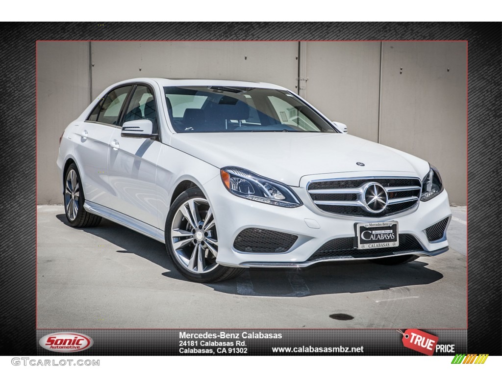 2014 E 350 Sport Sedan - Polar White / Black photo #1