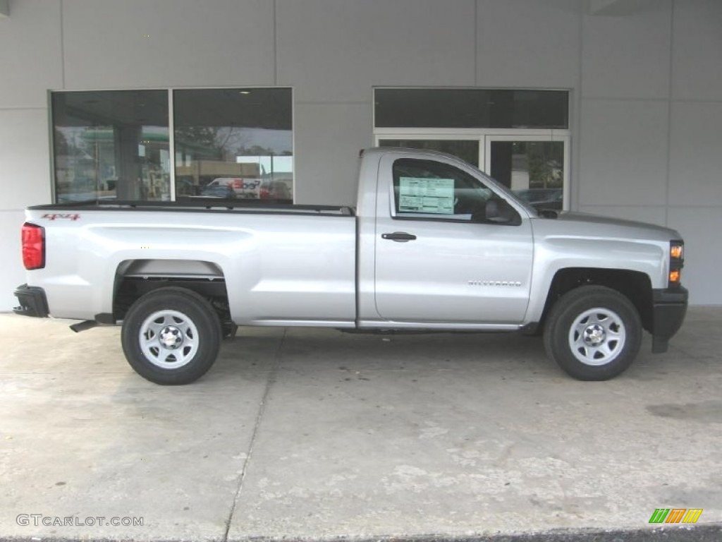 2014 Silverado 1500 WT Regular Cab 4x4 - Silver Ice Metallic / Jet Black/Dark Ash photo #2