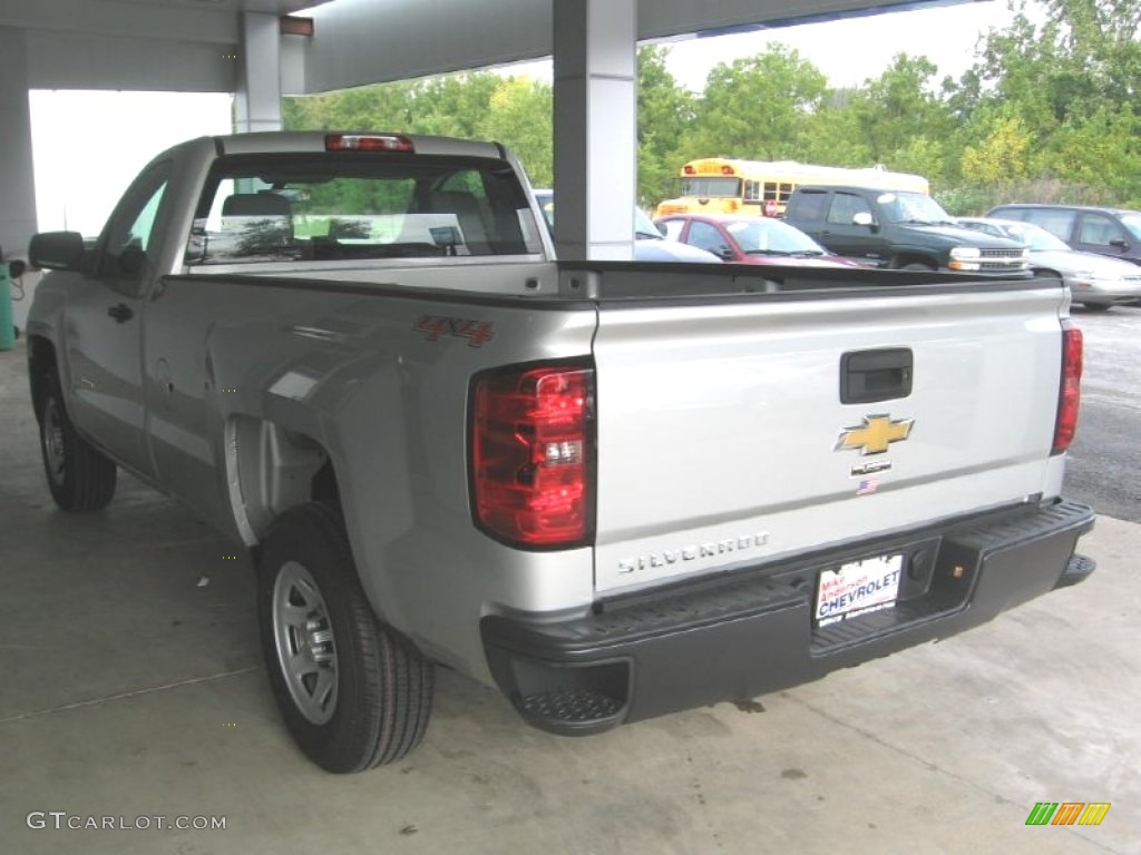 2014 Silverado 1500 WT Regular Cab 4x4 - Silver Ice Metallic / Jet Black/Dark Ash photo #3