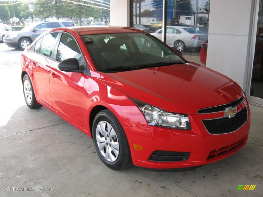 2014 Cruze LS - Red Hot / Jet Black/Medium Titanium photo #1