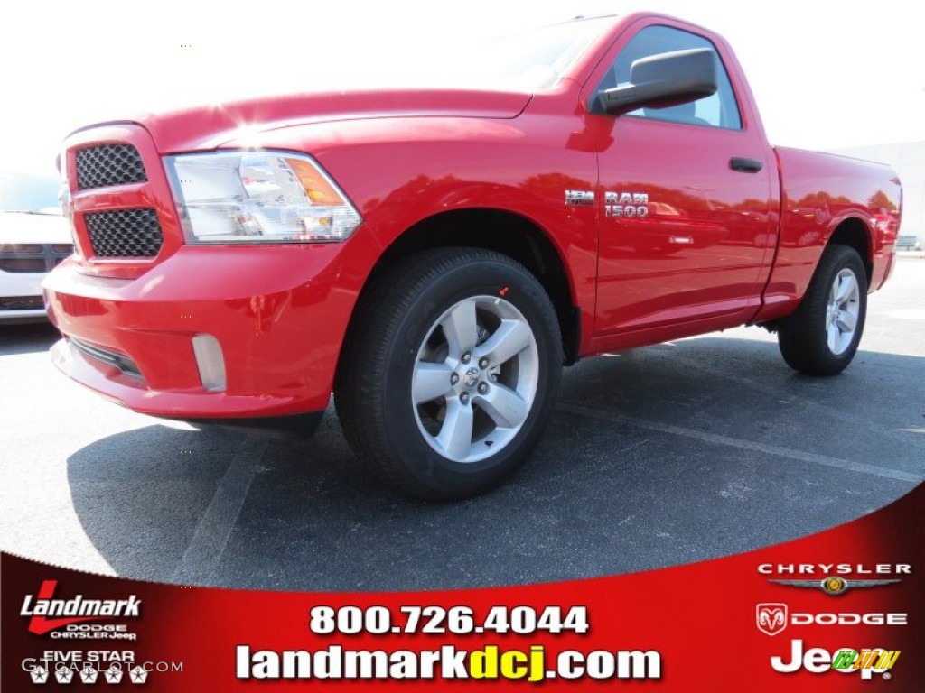 2014 1500 Express Regular Cab - Flame Red / Black/Diesel Gray photo #1