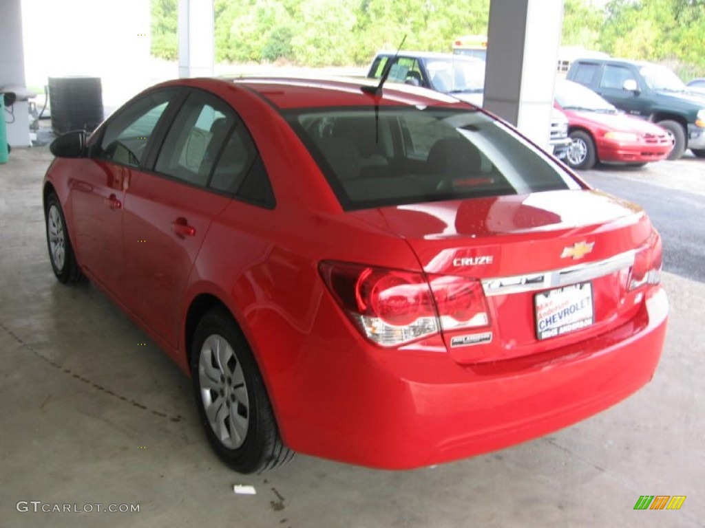 2014 Cruze LS - Red Hot / Jet Black/Medium Titanium photo #3
