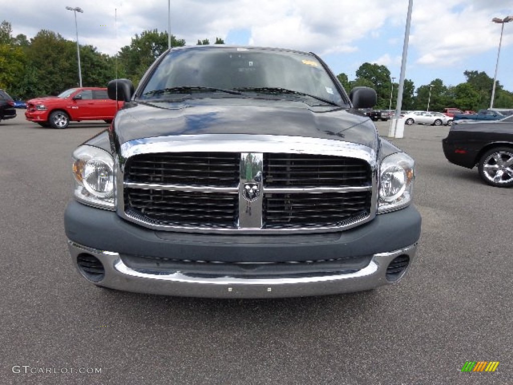 2008 Ram 1500 ST Quad Cab - Brilliant Black Crystal Pearl / Medium Slate Gray photo #13