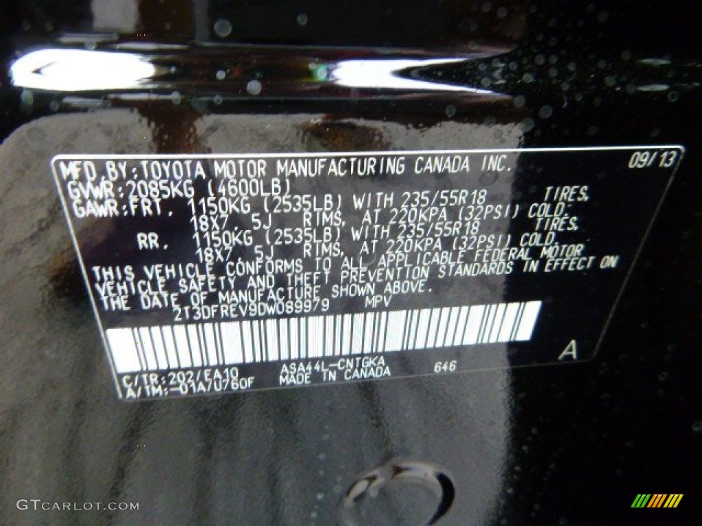 2013 RAV4 Limited AWD - Black / Ash photo #19