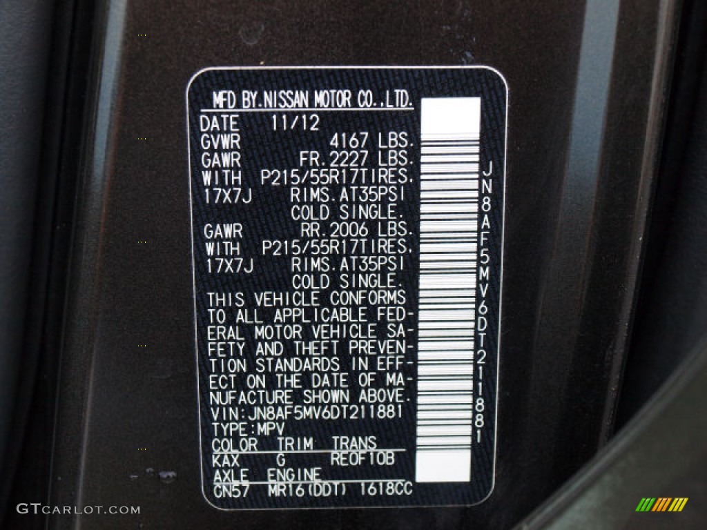 2013 Juke SL AWD - Metallic Bronze / Black/Red/Silver Trim photo #17