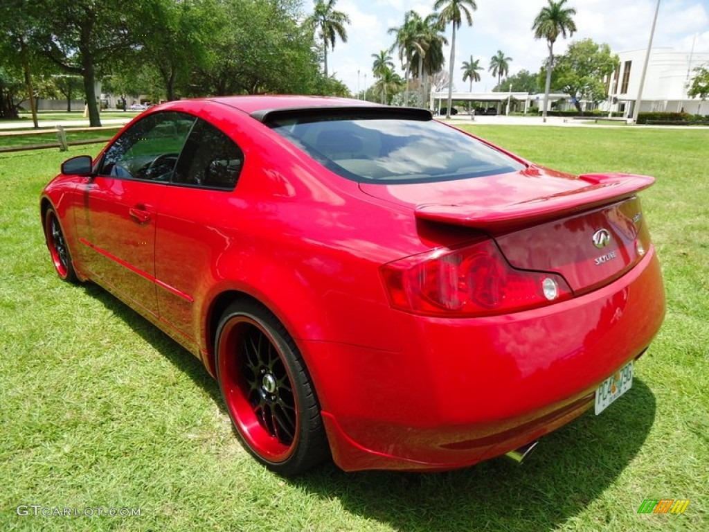 2005 G 35 Coupe - Laser Red / Wheat photo #45