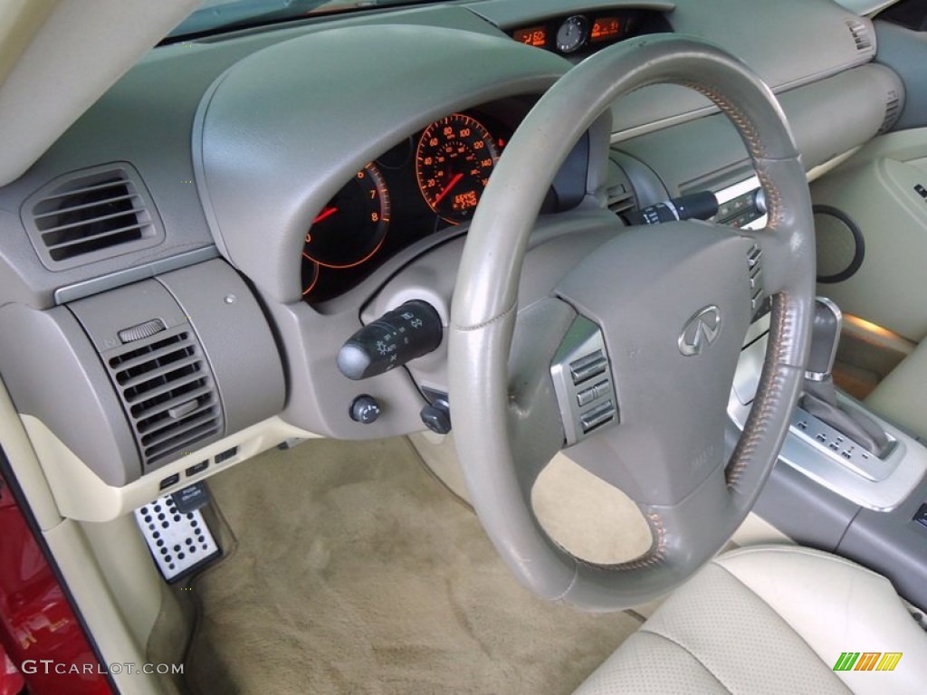 2005 G 35 Coupe - Laser Red / Wheat photo #76