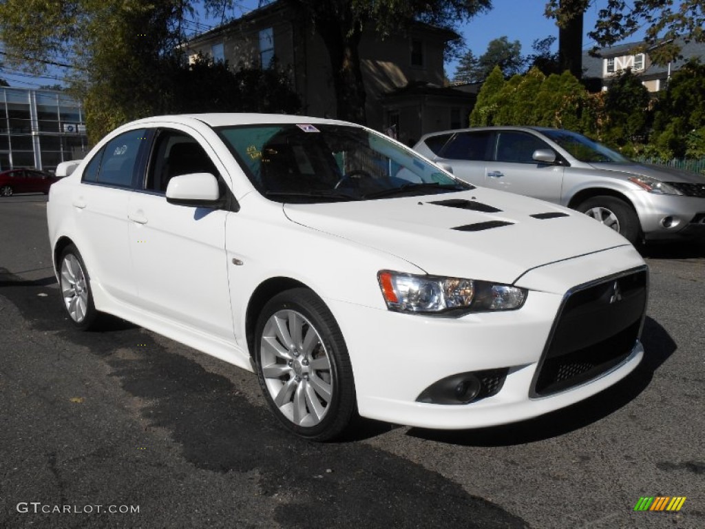 Wicked White Satin 2009 Mitsubishi Lancer RALLIART Exterior Photo #86018591