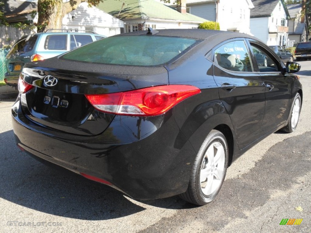 2013 Elantra GLS - Midnight Black / Gray photo #3