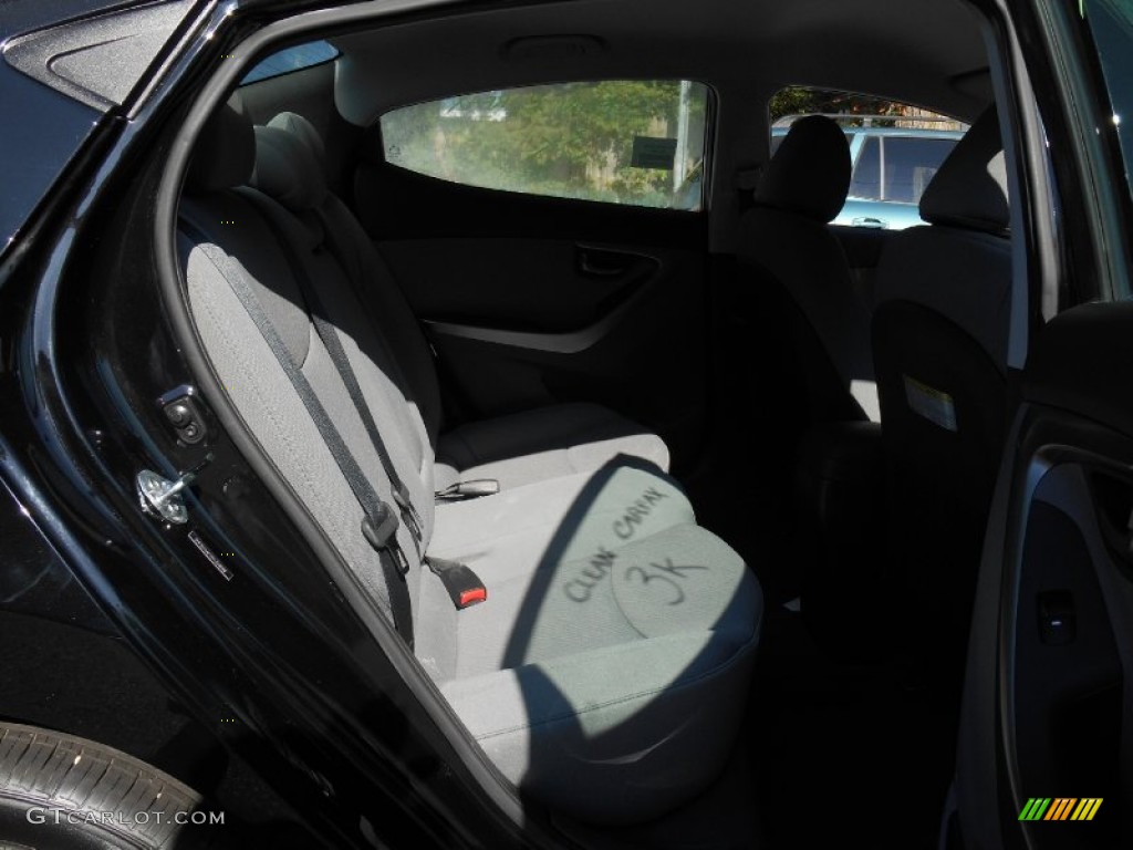 2013 Elantra GLS - Midnight Black / Gray photo #8