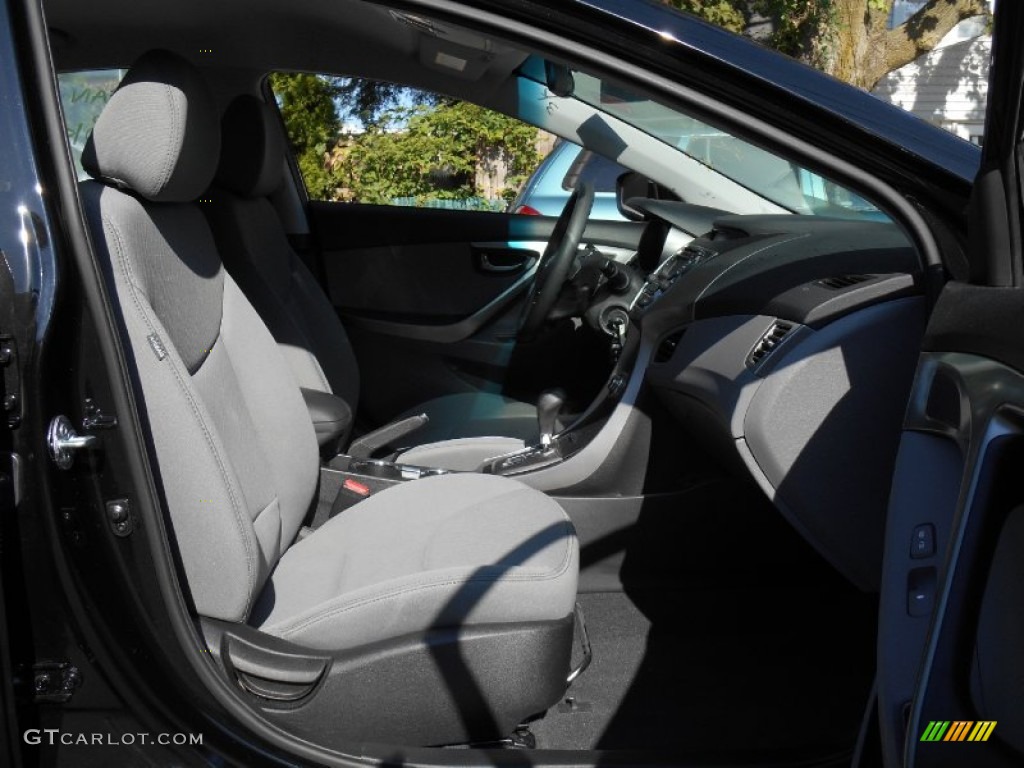 2013 Elantra GLS - Midnight Black / Gray photo #10
