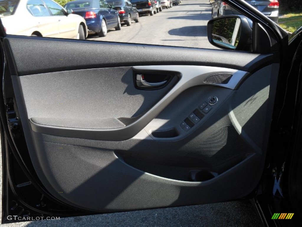 2013 Elantra GLS - Midnight Black / Gray photo #11