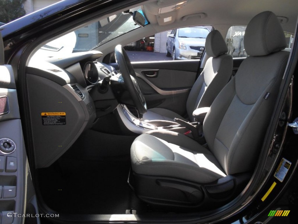 2013 Elantra GLS - Midnight Black / Gray photo #13