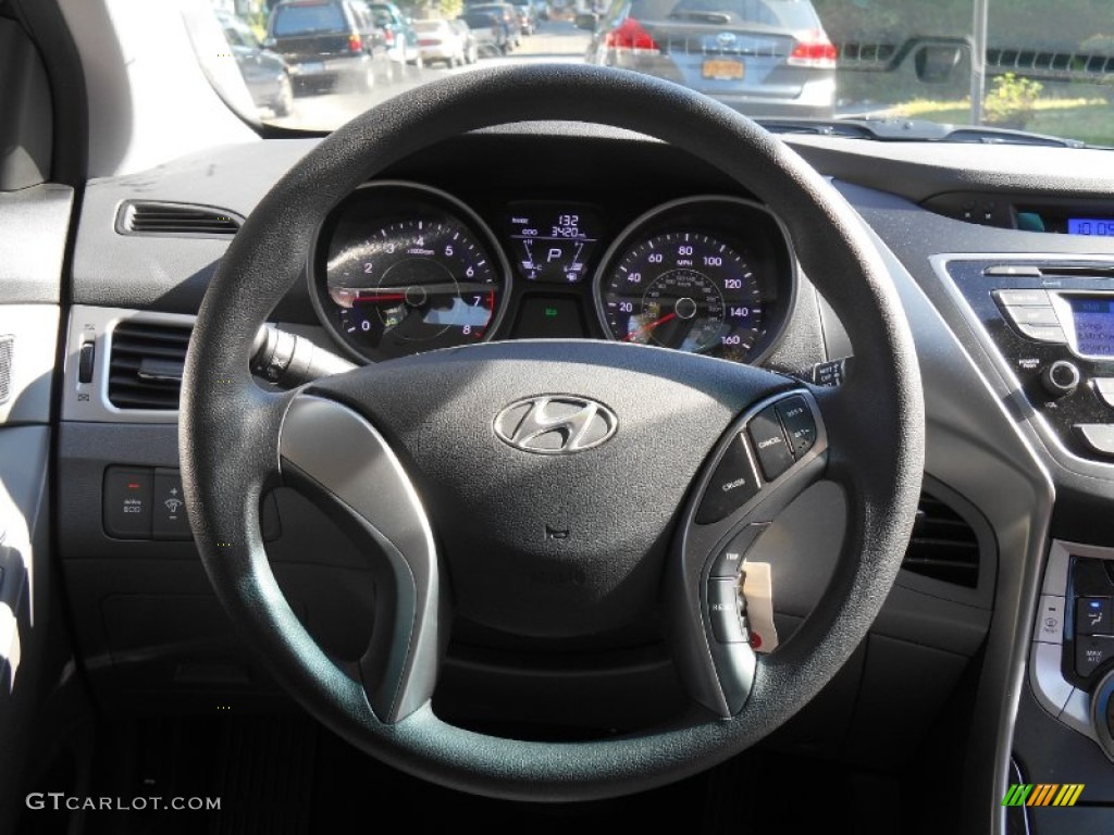 2013 Elantra GLS - Midnight Black / Gray photo #15