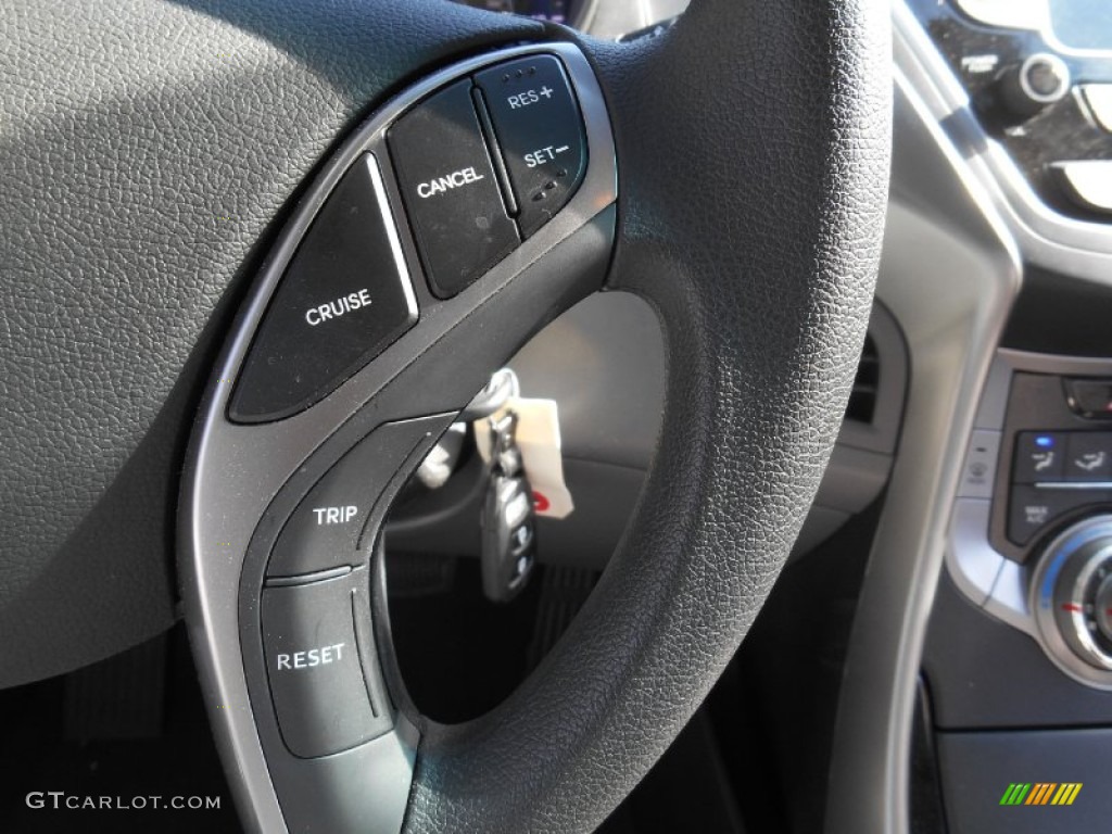 2013 Elantra GLS - Midnight Black / Gray photo #16