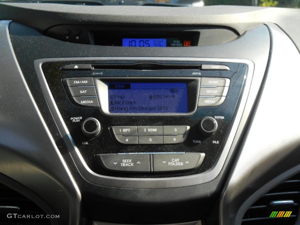 2013 Elantra GLS - Midnight Black / Gray photo #18