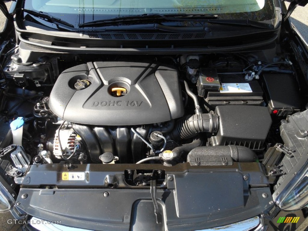 2013 Elantra GLS - Midnight Black / Gray photo #20