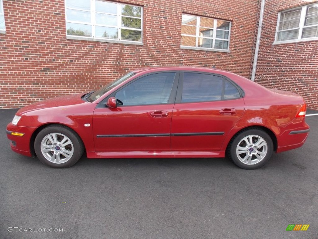 2006 9-3 2.0T Sport Sedan - Chili Red Metallic / Parchment photo #2