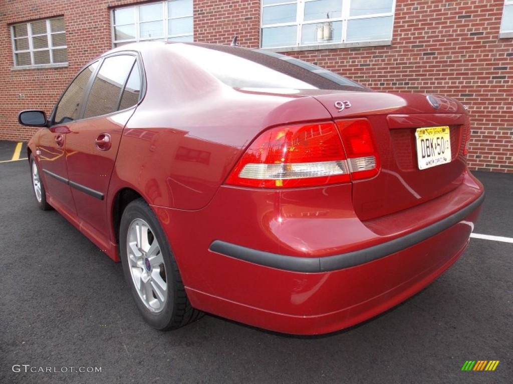 2006 9-3 2.0T Sport Sedan - Chili Red Metallic / Parchment photo #3