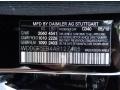 040: Black 2010 Mercedes-Benz C 300 Luxury Color Code