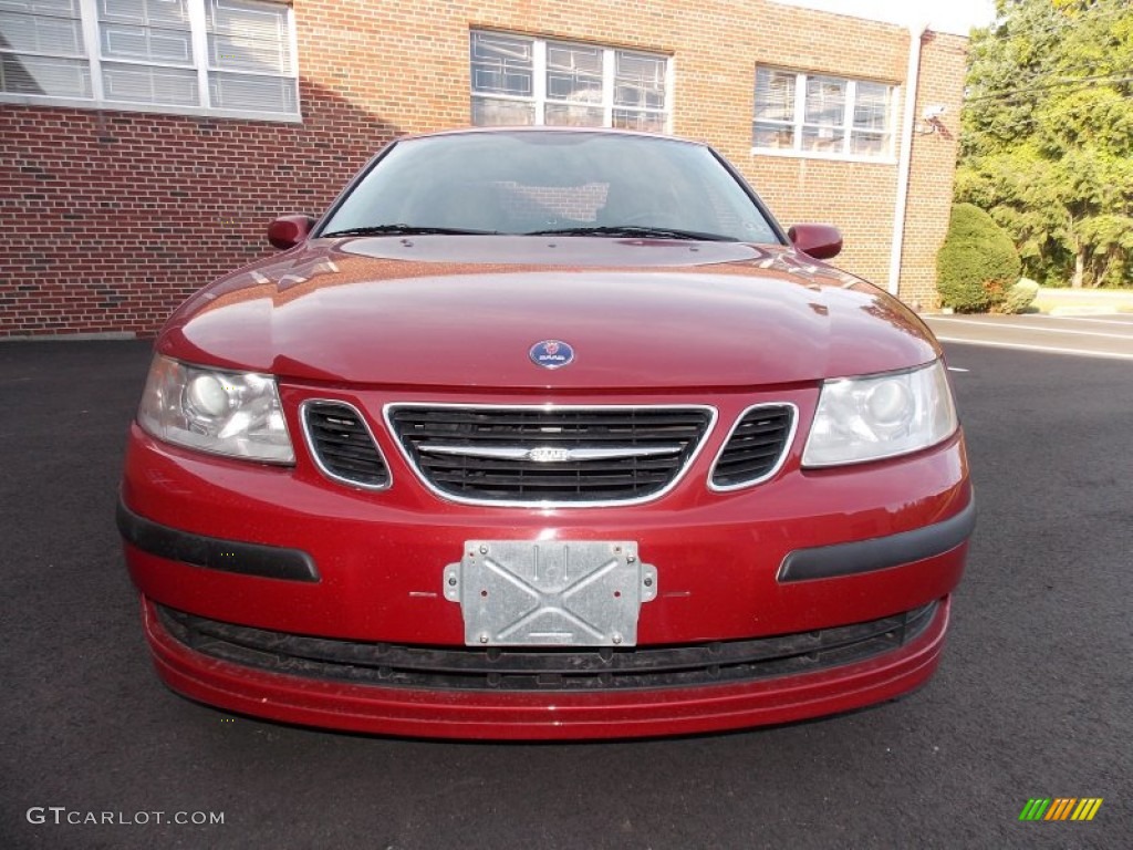 2006 9-3 2.0T Sport Sedan - Chili Red Metallic / Parchment photo #8