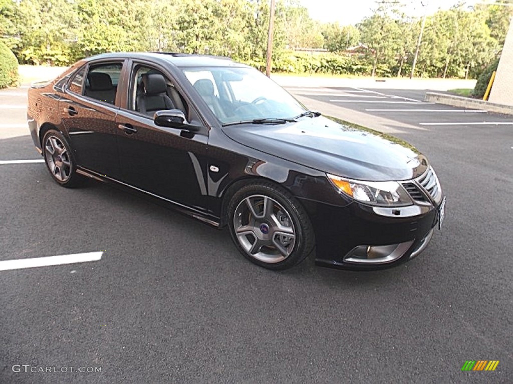2008 9-3 Turbo X Sport Sedan - Jet Black Metallic / Black photo #3