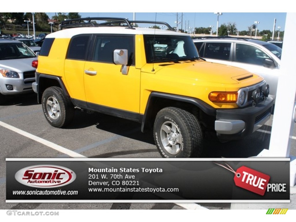 2010 FJ Cruiser 4WD - Sun Fusion Yellow / Dark Charcoal photo #1