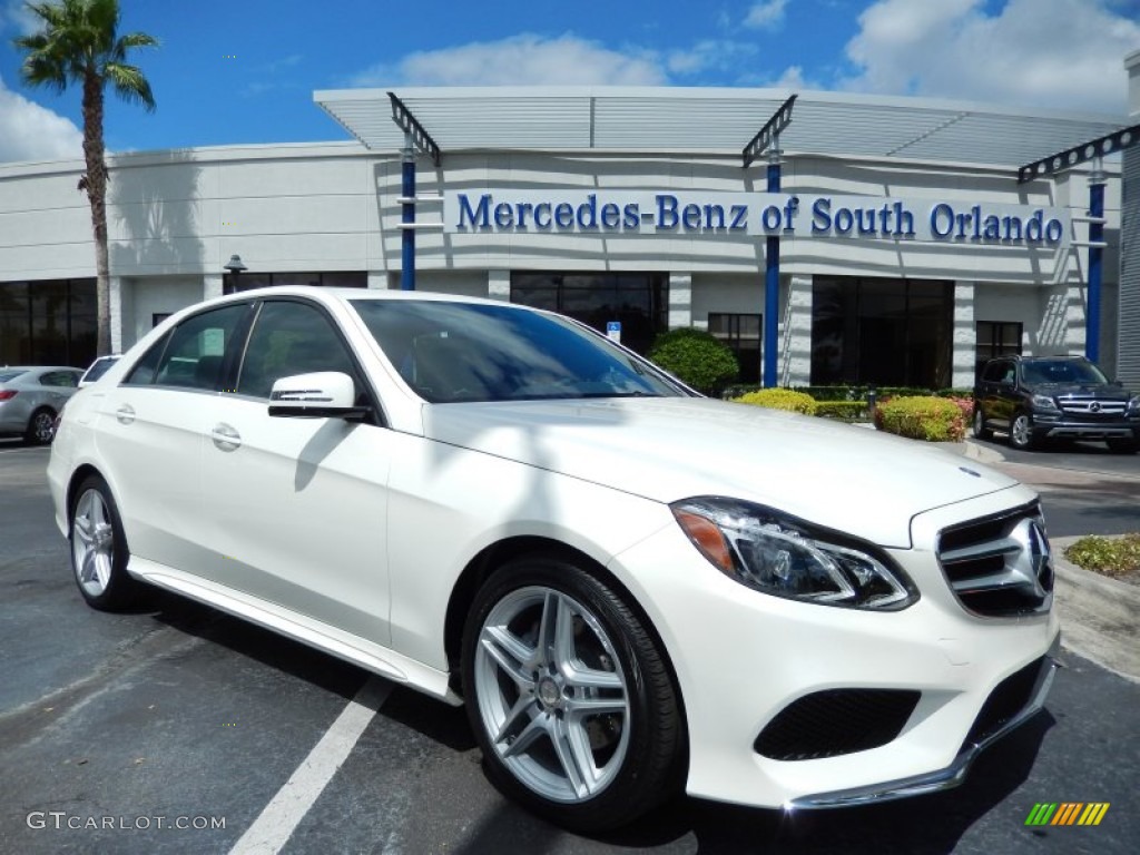 2014 E 350 Sport Sedan - Diamond White Metallic / Chestnut Brown/Black photo #1