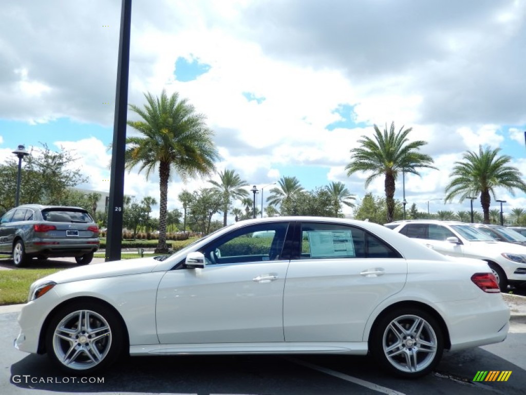 2014 E 350 Sport Sedan - Diamond White Metallic / Chestnut Brown/Black photo #2