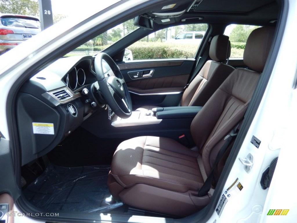 2014 E 350 Sport Sedan - Diamond White Metallic / Chestnut Brown/Black photo #6