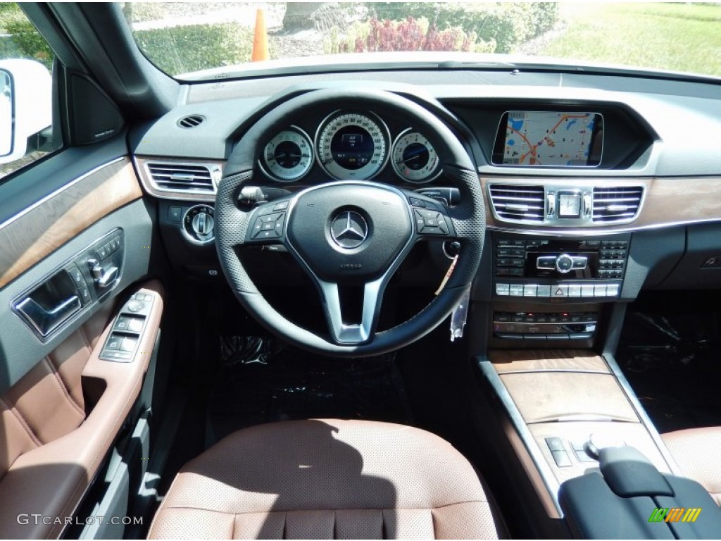 2014 E 350 Sport Sedan - Diamond White Metallic / Chestnut Brown/Black photo #9