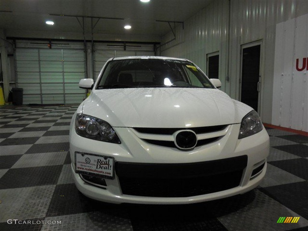 2008 MAZDA3 MAZDASPEED Sport - Rally White / MAZDASPEED Black photo #2