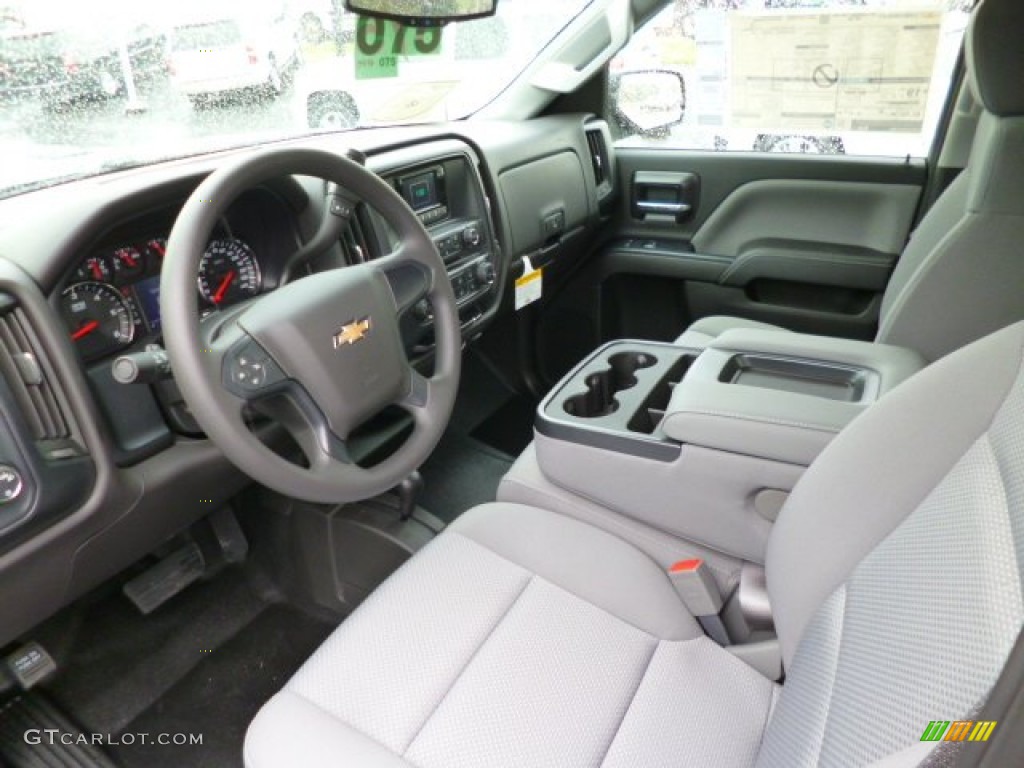 Jet Black/Dark Ash Interior 2014 Chevrolet Silverado 1500 WT Double Cab 4x4 Photo #86024336