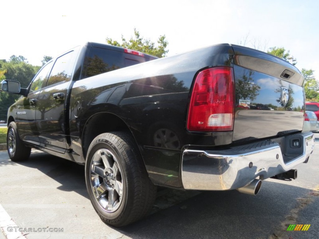 2011 Ram 1500 Laramie Crew Cab - Brilliant Black Crystal Pearl / Dark Slate Gray/Medium Graystone photo #2