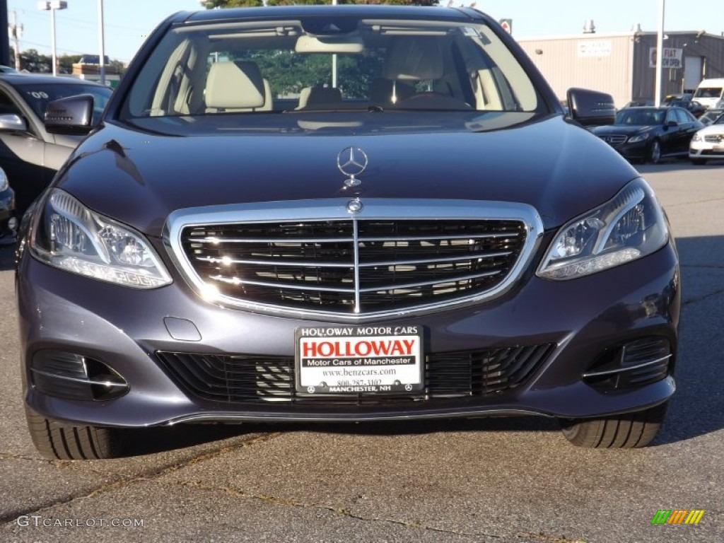 2014 E 350 4Matic Sedan - Indigo Blue Metallic / Silk Beige/Espresso Brown photo #2