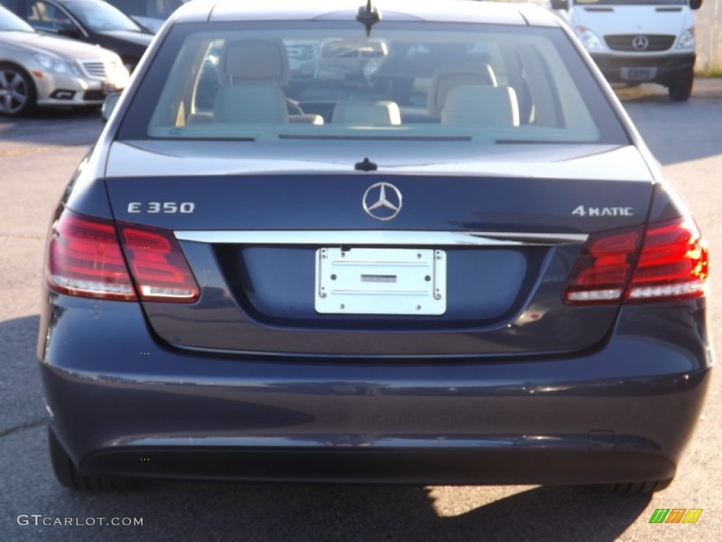 2014 E 350 4Matic Sedan - Indigo Blue Metallic / Silk Beige/Espresso Brown photo #4