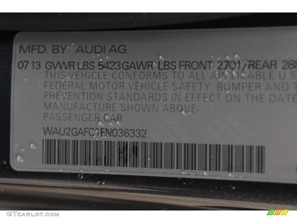 2014 Audi A7 3.0T quattro Prestige Window Sticker Photo #86029382