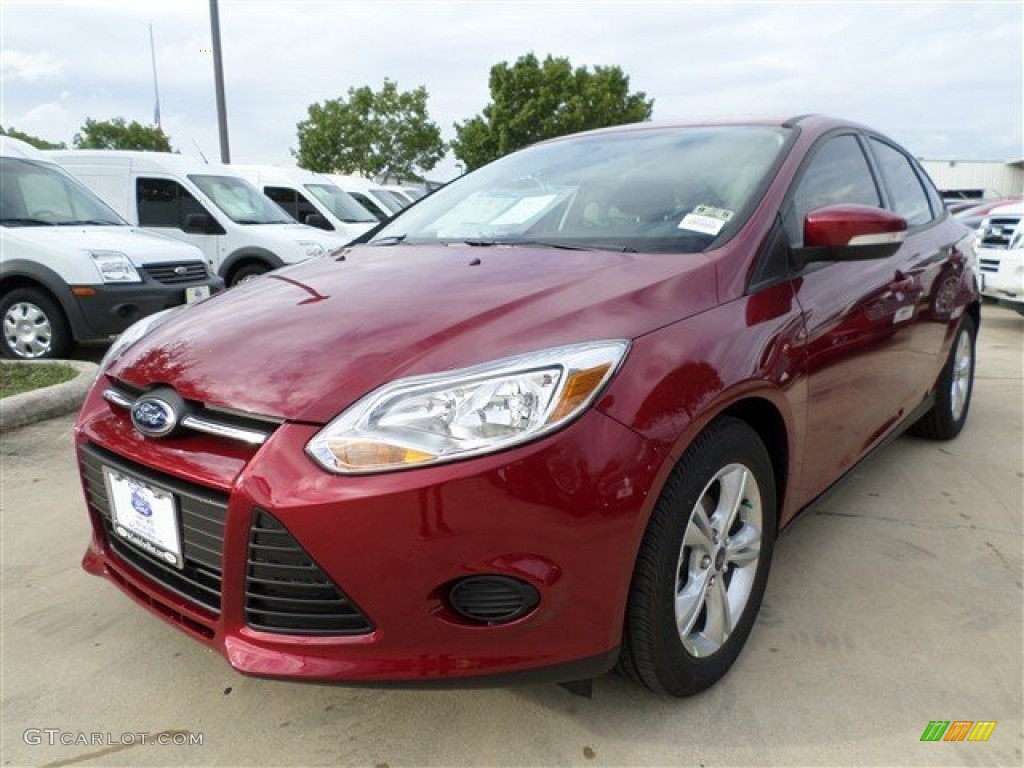 2014 Focus SE Sedan - Ruby Red / Medium Light Stone photo #1