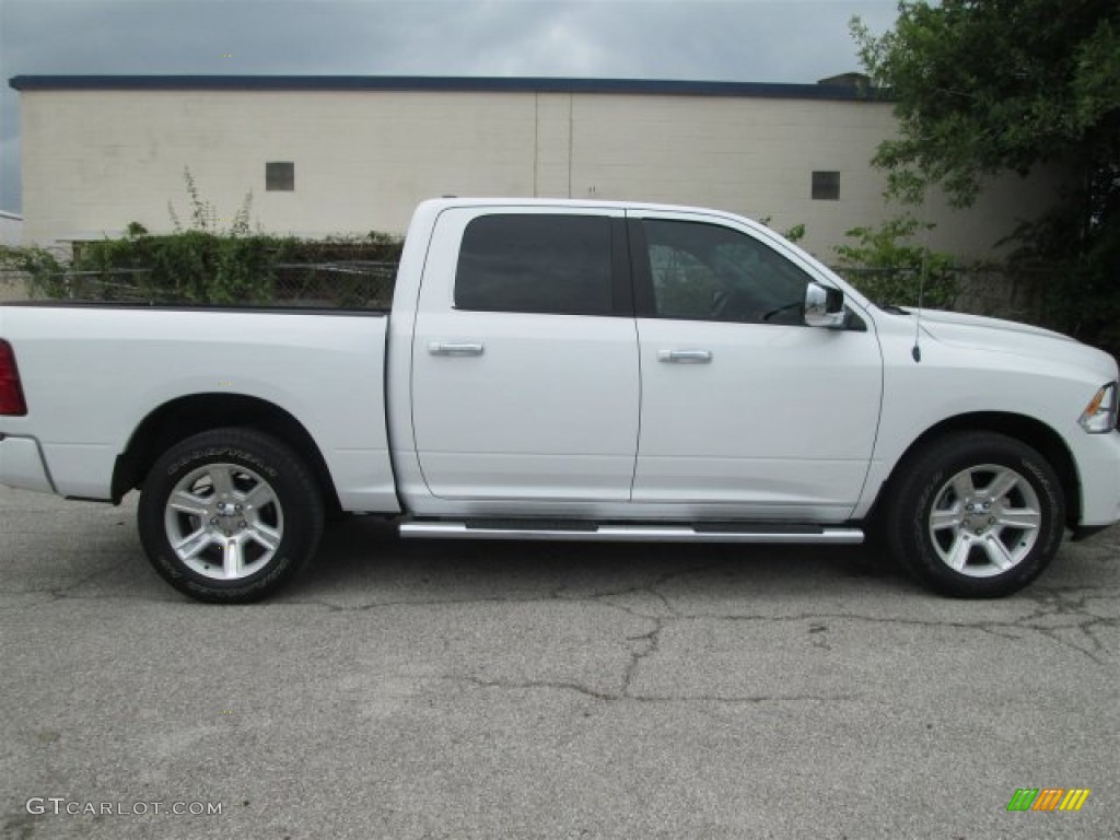 2012 Ram 1500 Laramie Limited Crew Cab 4x4 - Bright White / Dark Slate Gray photo #3