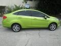 2011 Lime Squeeze Metallic Ford Fiesta SEL Sedan  photo #3