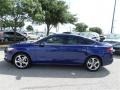 2014 Deep Impact Blue Ford Fusion SE  photo #2