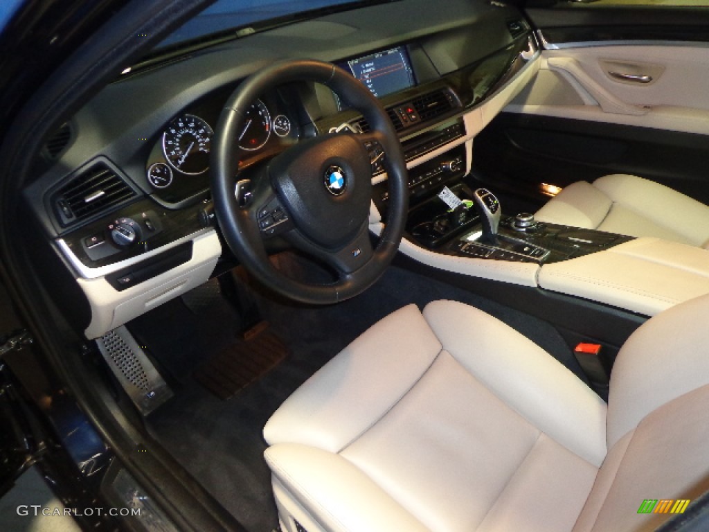 2011 5 Series 550i xDrive Sedan - Carbon Black Metallic / Oyster/Black photo #15