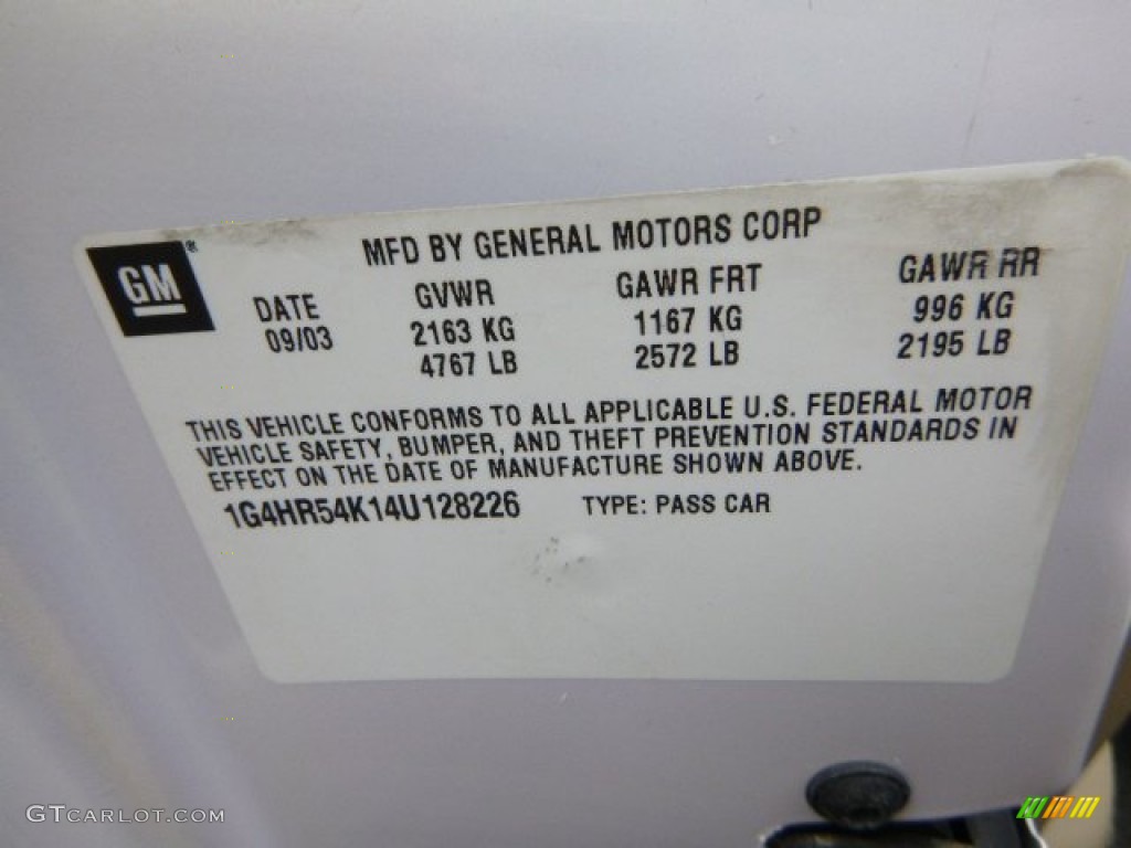 2004 LeSabre Limited - White Gold Flash / Light Cashmere photo #14